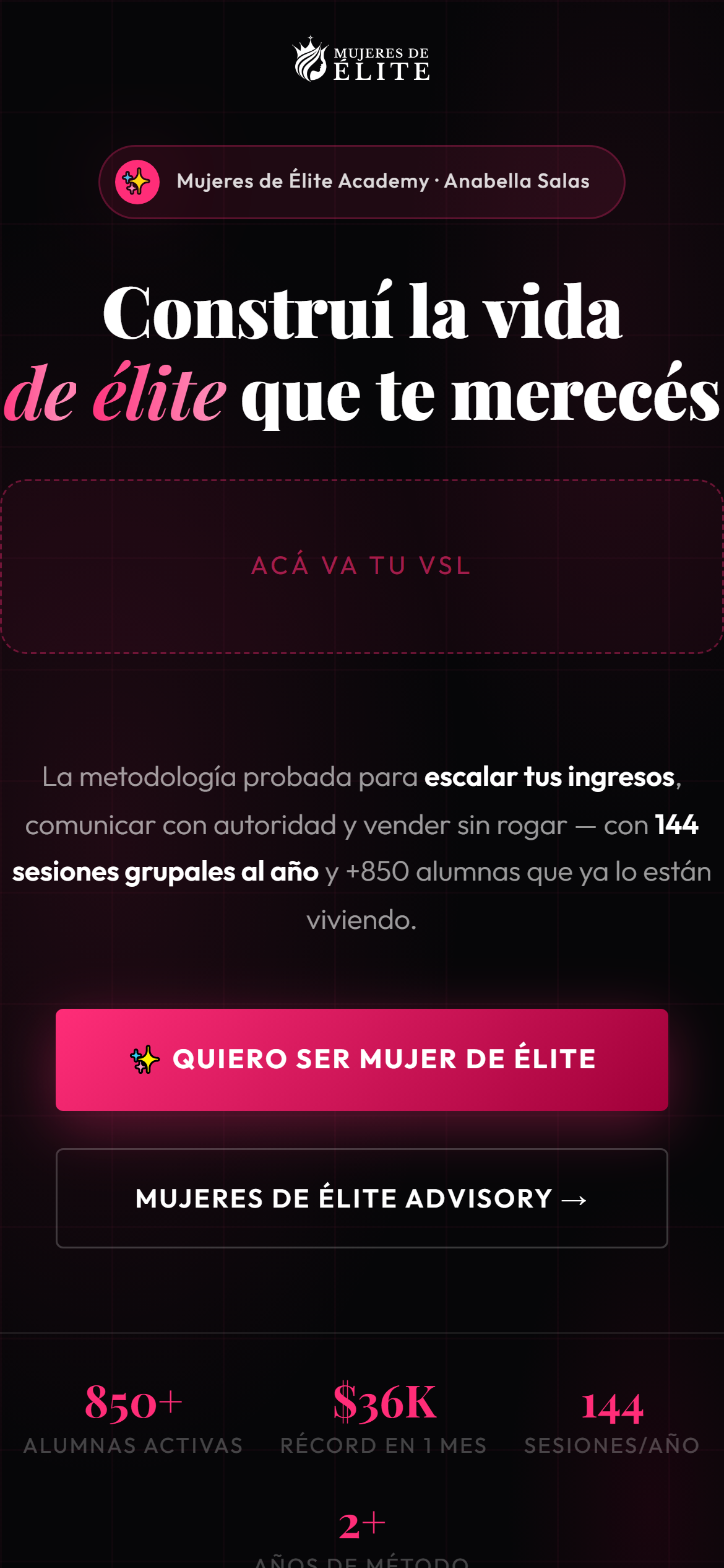 Mujeres de Elite mobile